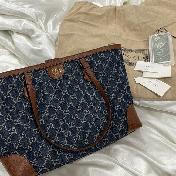 NWT Gucci Ophelia Jean Tote - Picture 1 of 12